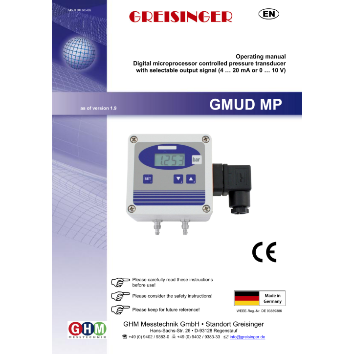 Transducteur pour pression abs. ou suppression/dépression et pression diff. Transducteur pour pression abs. ou suppression/dépression et pression diff.