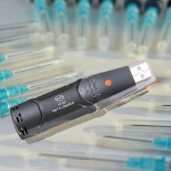 Enregistreur - Thermomètre / Hygromètre ambiant - Alarme LED - Sortie USB vers PC + logiciel	0171SI