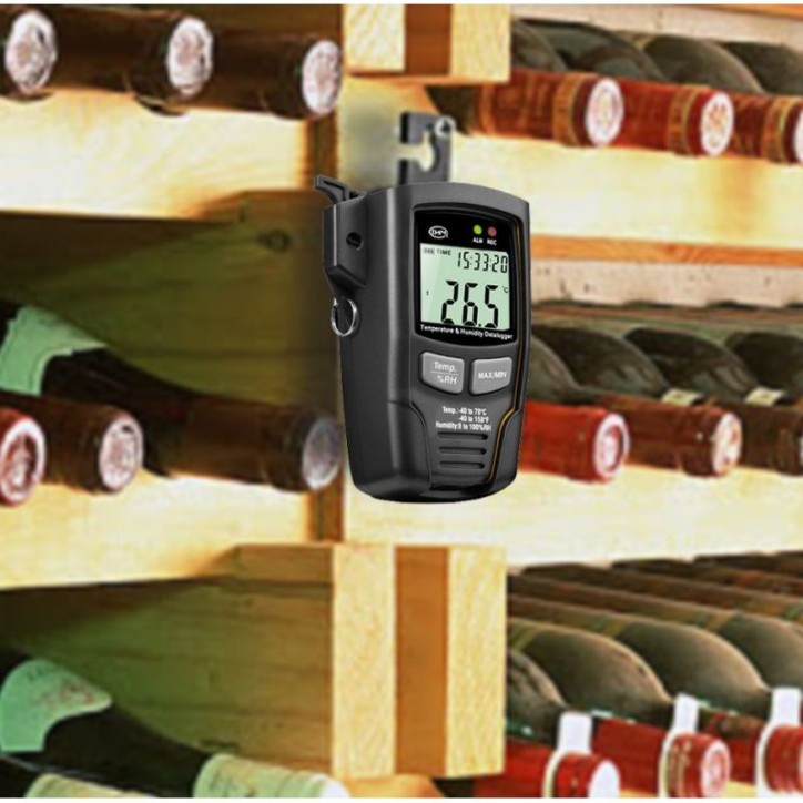 Enregistreur Thermomètre/Hygromètre Ambiant avec LCD, Alarme LED et USB Enregistreur Thermomètre/Hygromètre Ambiant avec LCD, Alarme LED et USB