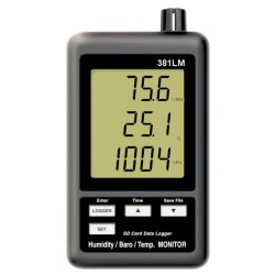 Enregistreur - Thermomètre / Hygromètre / Baromètre - Export .xls sur carte SD	0381LM