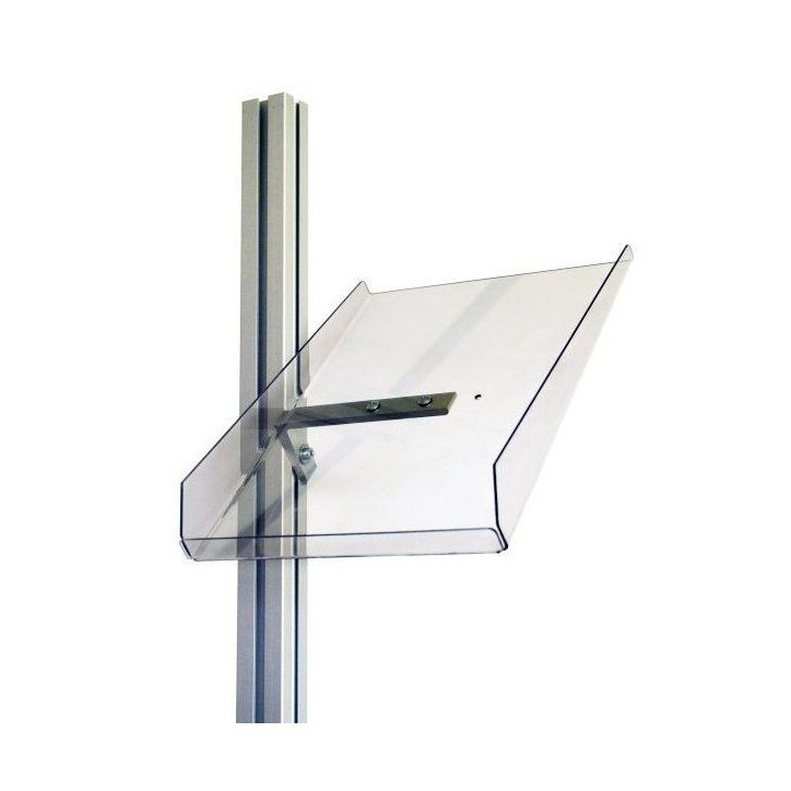 Présentoir Document Incliné A4 Transparent – Fixation Profil Aluminium