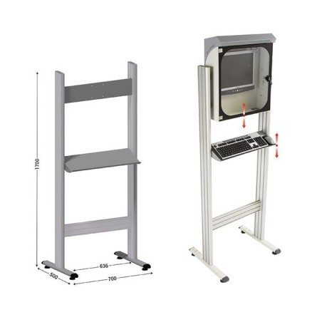 MOBIPOST 500A – Armoire sécurisée et ergonomique pour postes PC et équipements informatiques