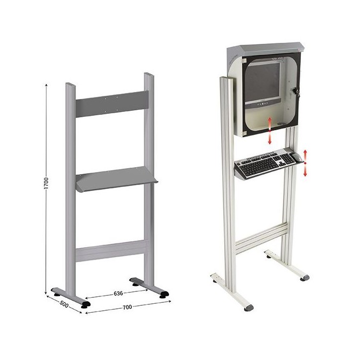 MOBIPOST 500A – Armoire Informatique pour Postes PC MOBIPOST 500A – Armoire Informatique pour Postes PC