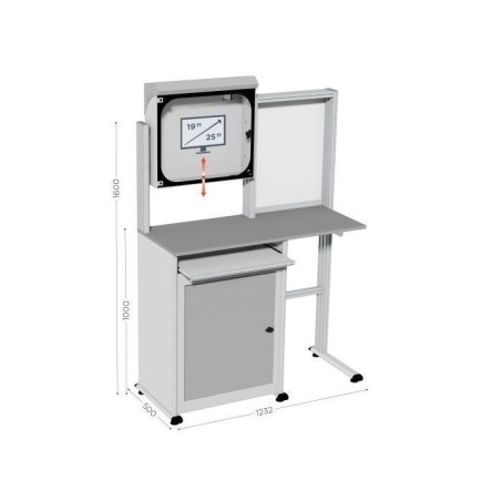 MOBIPOST 500D – Armoire sécurisée et ergonomique pour postes PC et équipements informatiques