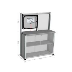 MOBIPOST 500E – Armoire sécurisée et ergonomique pour postes PC et équipements informatiques