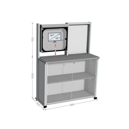 MOBIPOST 500E – Armoire sécurisée et ergonomique pour postes PC et équipements informatiques