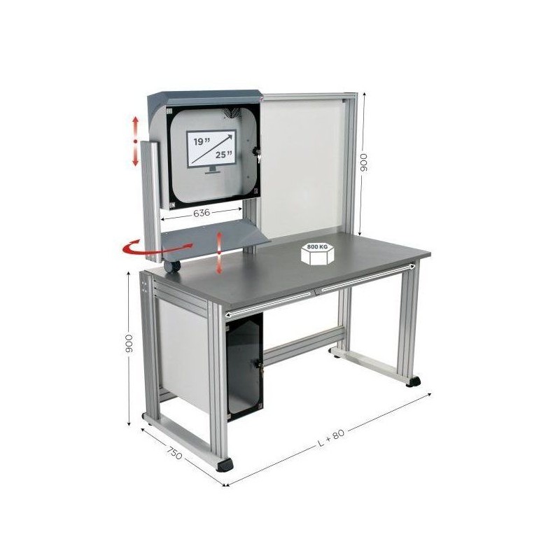 230222-Poste de travail informatique | MOBIPOST 3000A