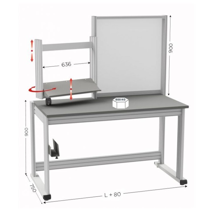 MOBIPOST 3000B – Poste de Travail Informatique Professionnel MOBIPOST 3000B – Poste de Travail Informatique Professionnel