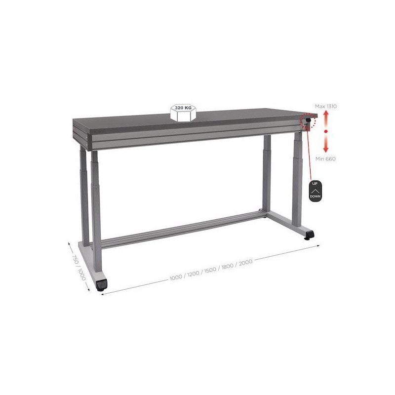 QUALIPOST 3200 ERGO – Poste de Travail Industriel Électrique et Ergonomique
