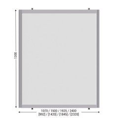 Mod’Info mural 1925 mm – Surface émail 800° pour affichage durable