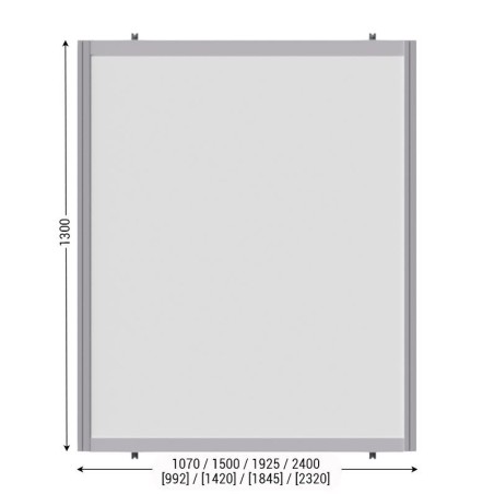 Mod’Info mural 1925 mm – Surface émail 800° pour affichage durable