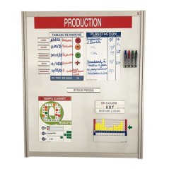 Mod’Info mural 1925 mm – Surface émail 800° pour affichage durable