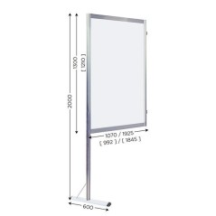 Mod’Info Extension 1070 mm – Tableau mural en émail 800° durable et robuste