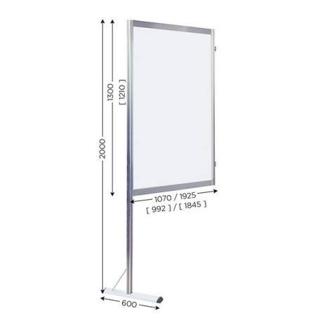 Mod’Info Extension 1070 mm – Tableau mural en émail 800° durable et robuste