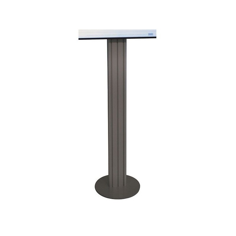 Support Aluminium H 1600 mm sur Embase Acier pour E-Leanboard 43’’ à 50’’