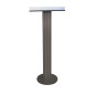 117539-Support aluminium H 1600 mm sur embase acier pour E-LEANBORD 43'' à 50'