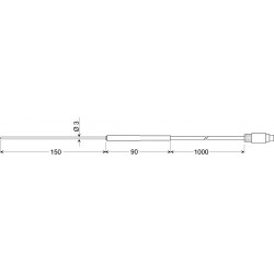 GTF35 – Sonde d’immersion Pt100 4 fils pour liquides et gaz – Plage -50 à +400 °C