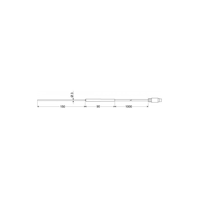 GTF35 – Sonde d’immersion Pt100 4 fils pour liquides et gaz – Plage -50 à +400 °C