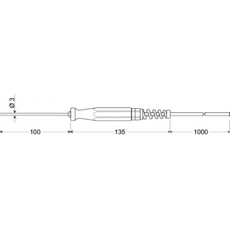 GTF175 LE – Sonde d’immersion Pt1000 pour liquides et gaz