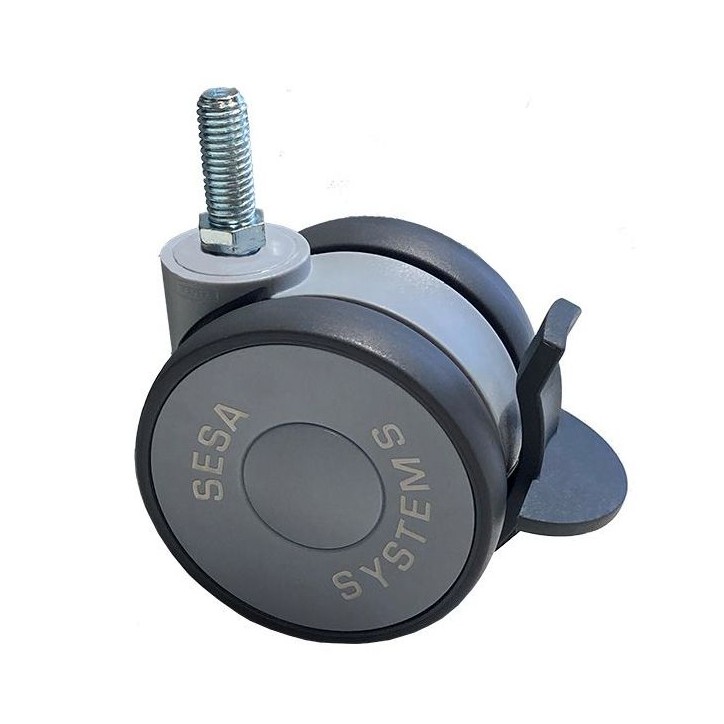 Lot de 4 roulettes pivotantes avec frein Ø 75 mm