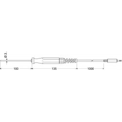 GES175 – Sonde de pénétration Pt1000 pour matériaux mous