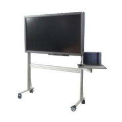 Support aluminium mobile pour E-MEETING 86'' à 98'' – Sur roulettes