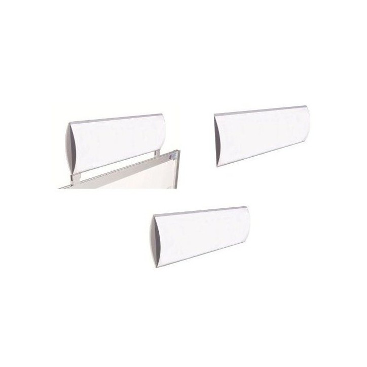 Bandeau bombé personnalisable l 300 x H 210 mm avec etrier de fixation