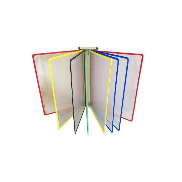 Docaflex mural A4 verticale avec 10 pochettes assorties à pivots avec 4 butées Docaflex mural A4 verticale avec 10 pochettes assorties à pivots avec 4 butées