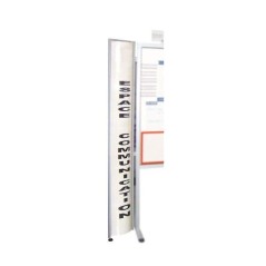 Bandeau bombé vertical personnalisable H 2000 mm – Support signalétique professionnel