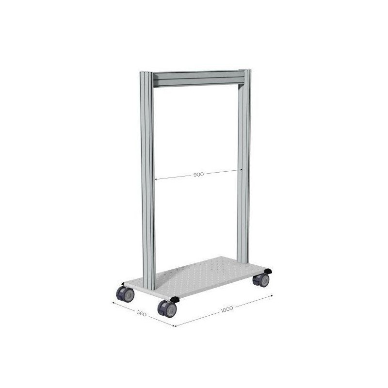 LEANPOST 900A nue l 1000 x P 560 x H 1600 mm de 1 niveau sur roulettes