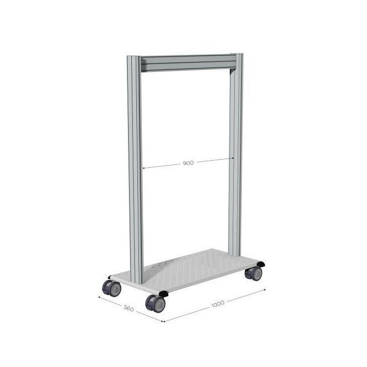 LEANPOST 900A nue l 1000 x P 560 x H 1600 mm de 1 niveau sur roulettes