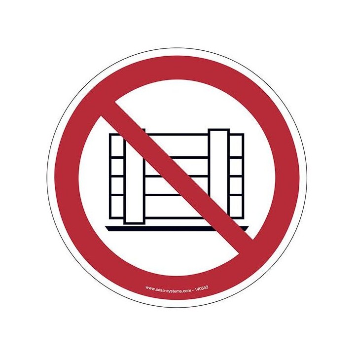 Lot de 2 pictogrammes Stockage interdit Lot de 2 pictogrammes Stockage interdit