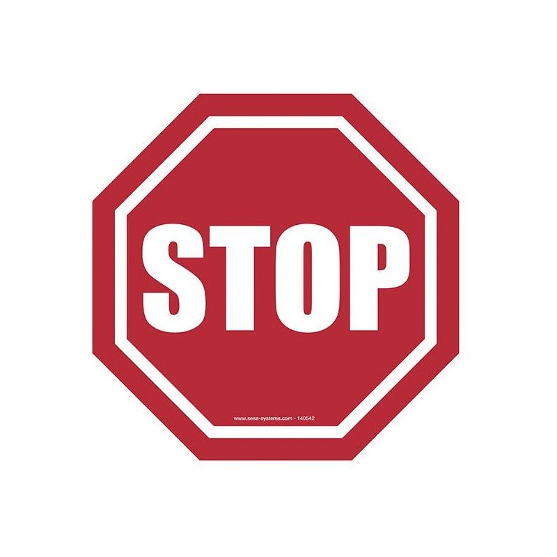 140242 - Lot de 2 pictogrammes adhésif au sol STOP EXTRA