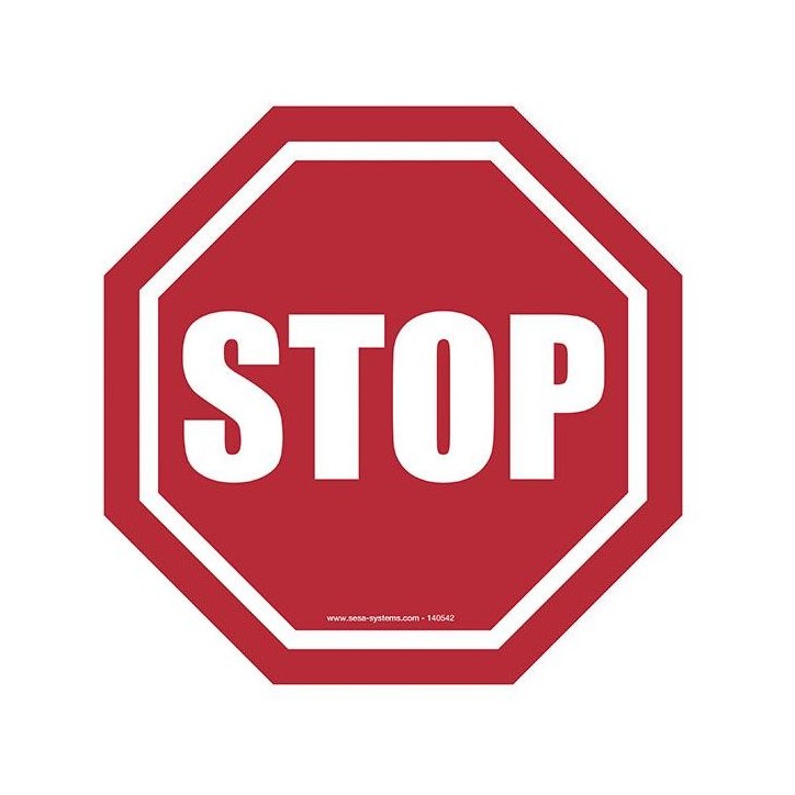 Lot de 2 pictogrammes adhésifs STOP EXTRA – Marquage au sol