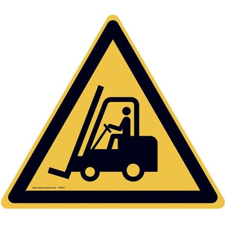 Pictogramme Attention chariot W014 – Signalisation de sécurité