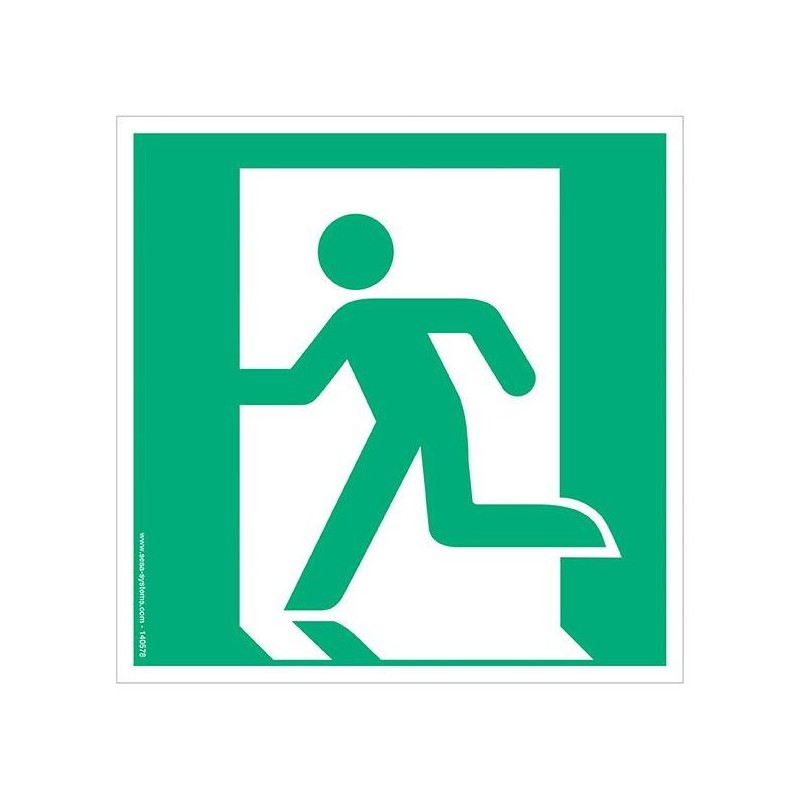 Pictogrammes Sortie de secours à gauche E001