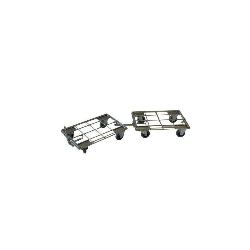 Chariot tractable sur roulettes pour bacs 600 x 400 mm