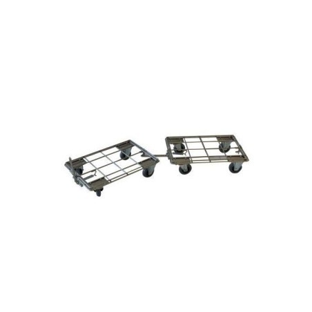 690200-Chariot tractable sur roulettes pour bacs 600 x 400 mm