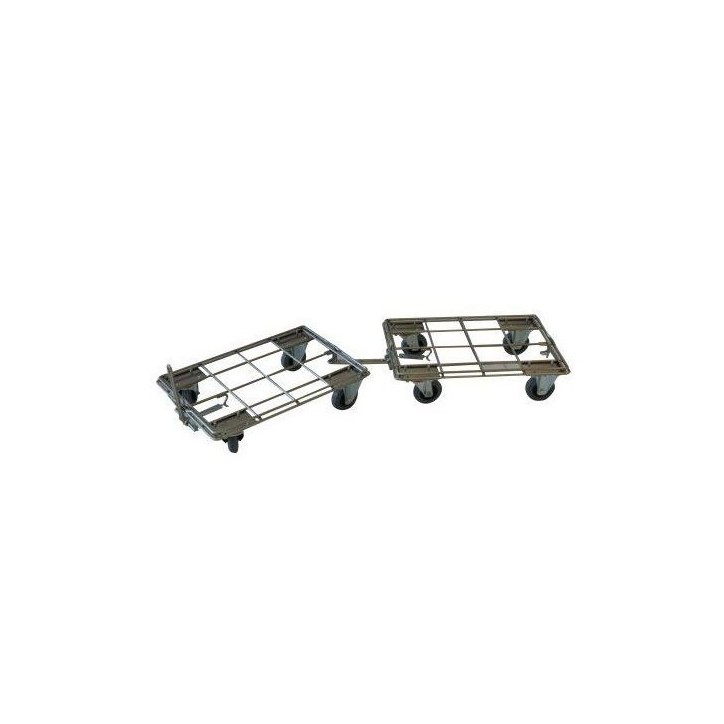 Chariot tractable sur roulettes pour bacs 600 x 400 mm Chariot tractable sur roulettes pour bacs 600 x 400 mm