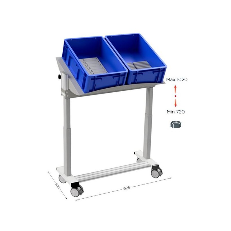 LEANPOST 300 ERGO l 985 x P 600 x H 720 - 1020 mm LEANPOST 300 ERGO l 985 x P 600 x H 720 - 1020 mm