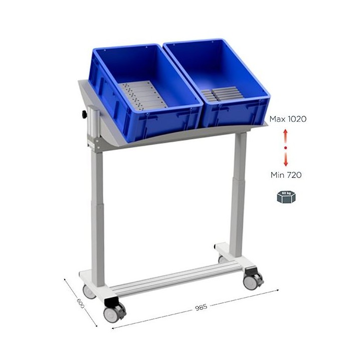 LEANPOST 300 ERGO l 985 x P 600 x H 720 - 1020 mm LEANPOST 300 ERGO l 985 x P 600 x H 720 - 1020 mm