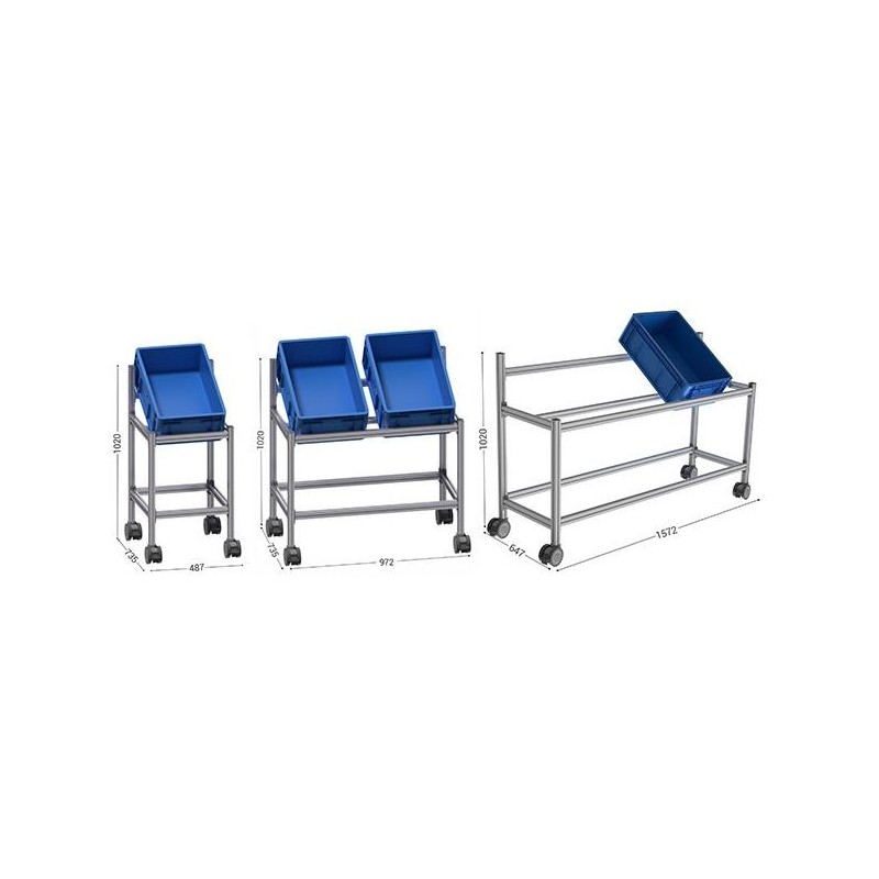 690543-LEANDYNAMIC 100B l 487 x P 735 x H 1020 mm Incliné (Charge admissible 50 kg)
