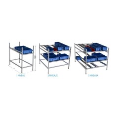 690316-LEANDYNAMIC 500 FIFO l 1301 x P 1965 x H 1301 mm 3 niveaux (Charge admissible 450 kg)