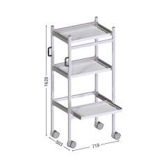 LEANDYNAMIC 800 – Structure aluminium 3 niveaux l 719 x P 503 x H 1620 mm