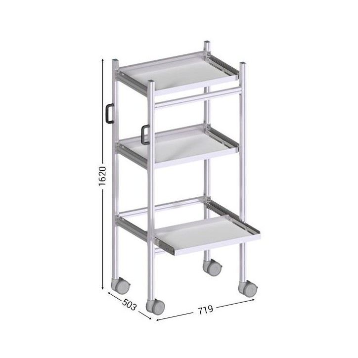 LEANDYNAMIC 800 l 719 x P 503 x H 1620 mm version 3 niveaux