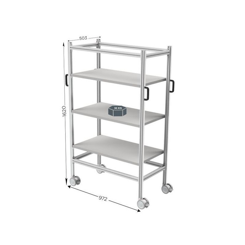 LEANDYNAMIC 1000 l 972 x P 503 x H 1620 mm version 3 niveaux LEANDYNAMIC 1000 l 972 x P 503 x H 1620 mm version 3 niveaux