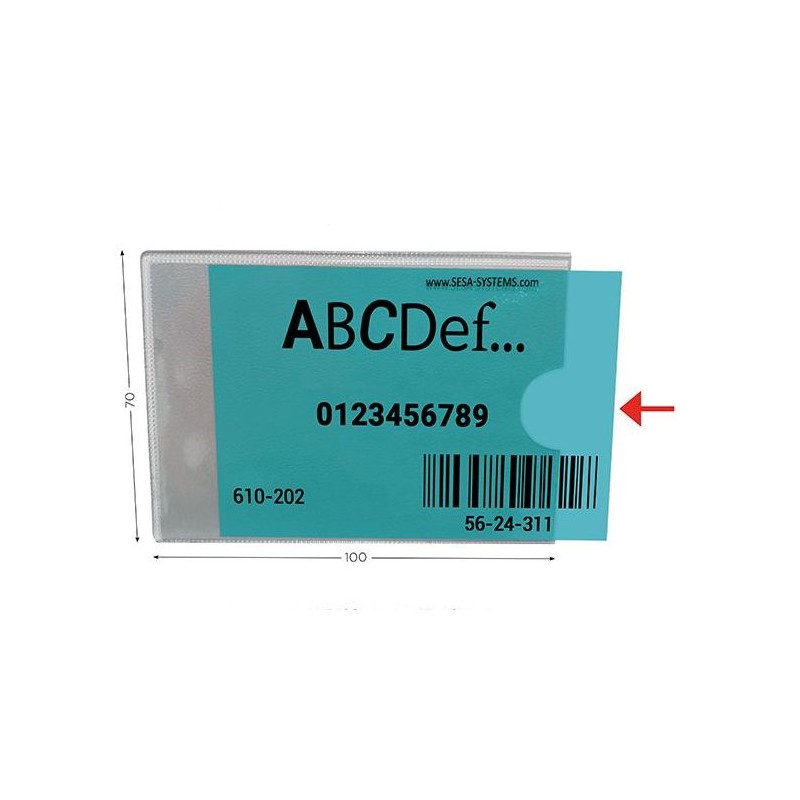 Lot de 10 CARTES KANBAN transparente L 100 x H 70 mm Ep. 1 mm