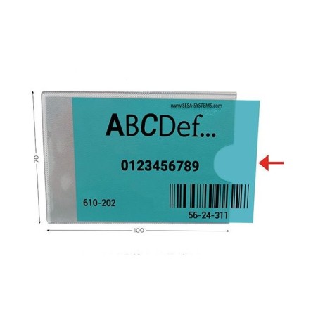 Lot de 10 cartes KANBAN transparentes – L 100 x H 70 mm – Épaisseur 1 mm