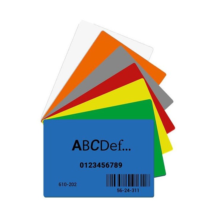 Lot de 10 CARTES KANBAN jaune L 100 x H 70 mm Ep. 1 mm