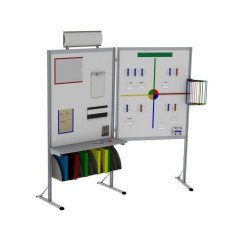 120710 : MOD'SELF l 1070 mm tôle blanche vernie avec etagère et coffrets classeurs